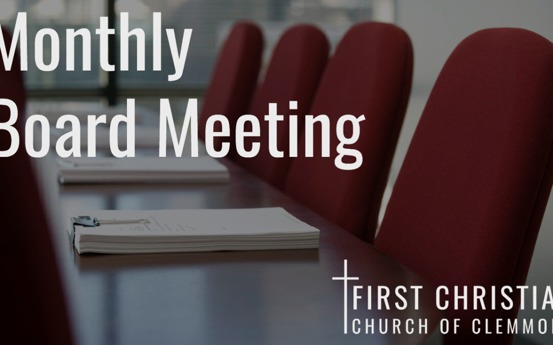 Monthly Board Meeting